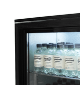 BACKBAR COOLER BLACK 2 SLIDING DOORS