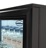 BACKBAR COOLER BLACK 2 SLIDING DOORS