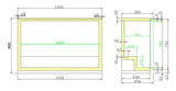 BACKBAR COOLER BLACK 3 SLIDING DOORS