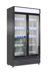 REFRIGERATOR 2 GLASS DOORS BEZ-780 GD BLACK