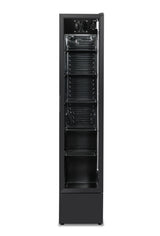 GLASS DOOR REFRIGERATOR NARROW BLACK NAP-150