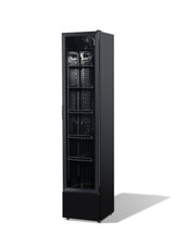 GLASS DOOR REFRIGERATOR NARROW BLACK NAP-150