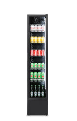 GLASS DOOR REFRIGERATOR NARROW BLACK NAP-150