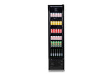 GLASS DOOR REFRIGERATOR NARROW BLACK NAP-250