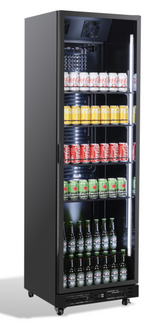 REFRIGERATOR 1 GLASS DOOR BLACK NAP-360