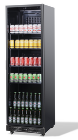 REFRIGERATOR 1 GLASS DOOR BLACK NAP-360