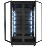 REFRIGERATOR 2 GLASS DOORS BLACK NAP-850