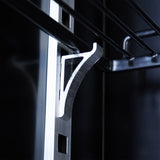 REFRIGERATOR 2 GLASS DOORS BLACK NAP-850