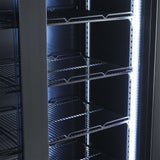 REFRIGERATOR 2 GLASS DOORS BLACK NAP-850
