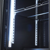 REFRIGERATOR 2 GLASS DOORS BLACK NAP-850