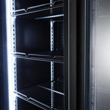 REFRIGERATOR 2 GLASS DOORS BLACK NAP-850