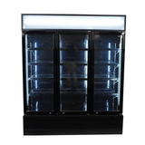 REFRIGERATOR 3 GLASS DOORS BLACK FCU-1200 BL