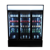 REFRIGERATOR 3 GLASS DOORS BLACK FCU-1200 BL