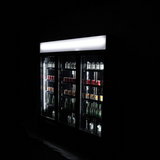 REFRIGERATOR 3 GLASS DOORS BLACK FCU-1200 BL