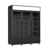 REFRIGERATOR 3 GLASS DOORS BLACK FCU-1200 BL