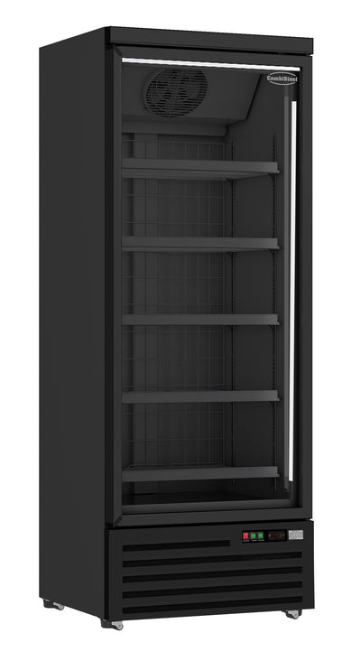 Fryser 1 glasdør sort JDE-600F BL