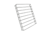 Shelf partitions black left + right  7455.2230-2235-2240 + 7455.2405-2415-2417