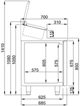 SALADETTE 2 DOORS 7x 1/3GN CONTAINER