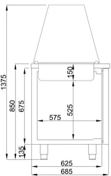 SALADETTE 3 DOORS 4x 1/1GN CONTAINER