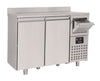 600 refrigerated counter 2 doors  with disposal drawer for coffee