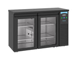 BARCOOLER BLACK 2 GLASS DOORS