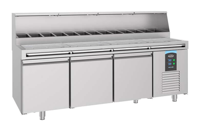 PIZZA COUNTER 3 DOORS 13x 1/3GN CONTAINER