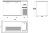 BEER COUNTER 2 DOORS 1R