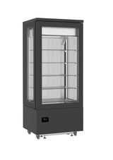 Kølet dessertudstilling til chokolade