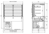 DROP-IN CUBIC REFRIGERATED DISPLAY - CLOSED 4/1