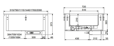 DROP-IN BAIN-MARIE UNIT HOT AIR 4/1