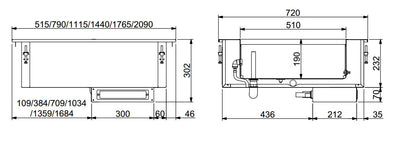 DROP-IN BAIN-MARIE UNIT 1/1 - MANUAL WATER FILLING