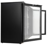 BACKBAR COOLER 2 GLASS DOORS BLACK
