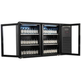 BACKBAR COOLER 2 GLASS DOORS BLACK