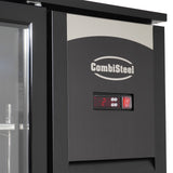 BACKBAR COOLER 2 GLASS DOORS BLACK