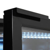 BACKBAR COOLER 2 GLASS DOORS BLACK
