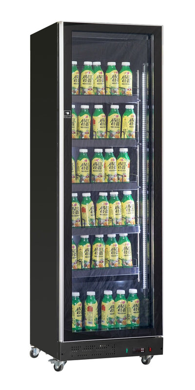 KØLESKAB 1 GLASDØR SORT