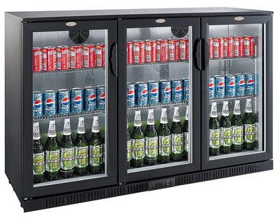 BACKBAR COOLER BLACK 3 DOORS