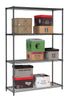 Shelf units 4 levels 1200 black flat packed