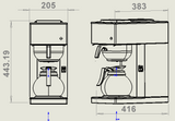 COFFEE MACHINE INCL. 1 GLASS COFFEE JUG 1.8L