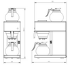 Kaffemaskine inkl. 2 glaskander 1,8 L