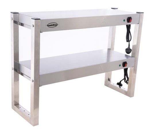 Overshelf halogenopvarmet 2 niveauer 900 flat packed