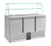 Refrigerated saladettes with glas 3 doors