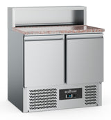 PIZZA COUNTER 2 DOORS 5x1/6GN CONTAINER