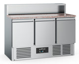 PIZZA COUNTER 3 DOORS 8x1/6GN CONTAINER