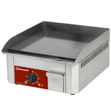 Electric griddle plate, enameled surface