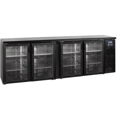Back Bar Cooler 4 glass doors, 630 liters