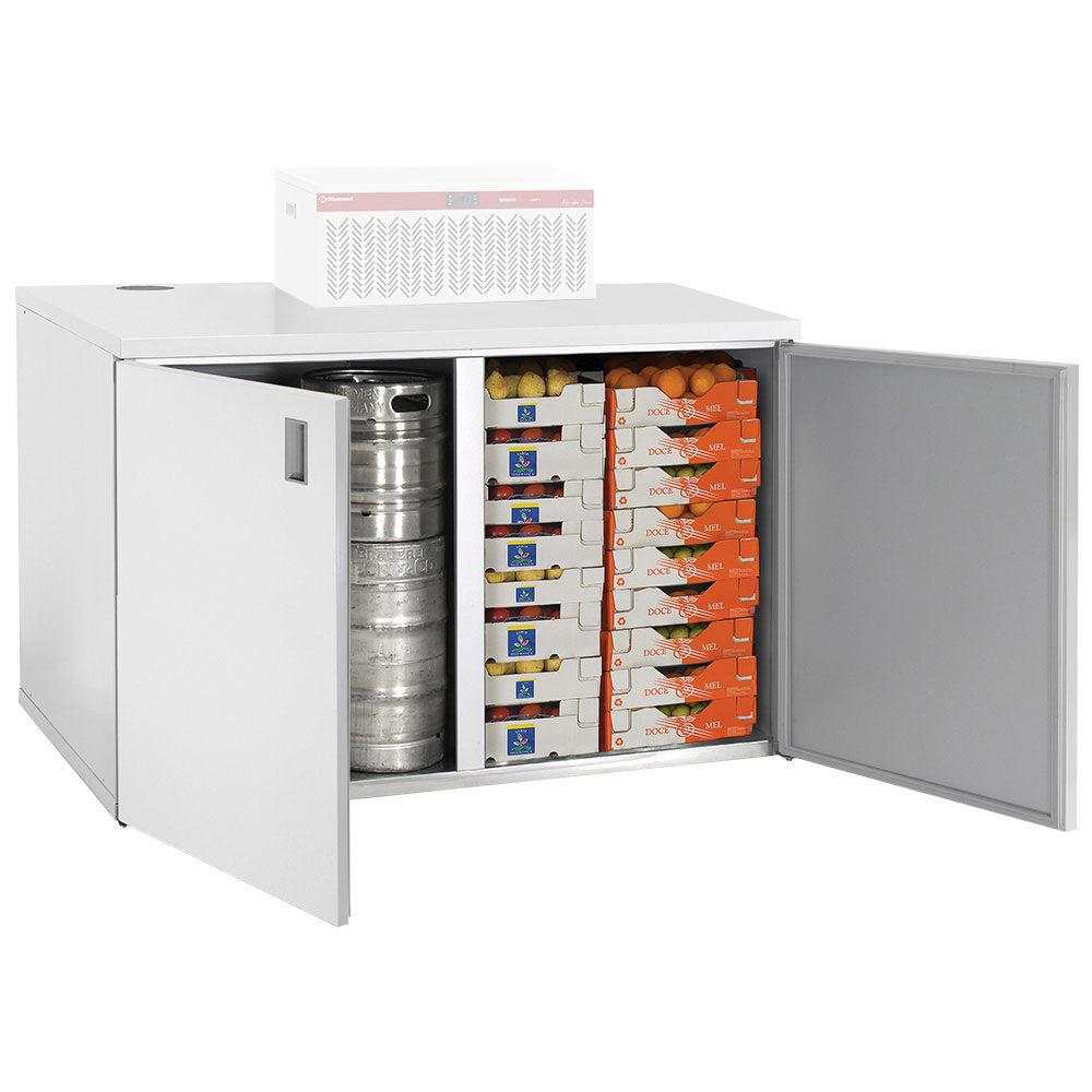 Storage cabinet, 1000 liters, 2 doors (without unit)