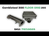 RUSTFRI AFLØB 300X265 MED 2 UDTAK TIL RISTET KANAL