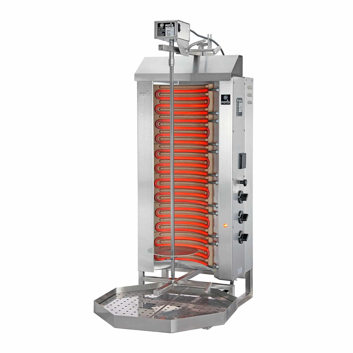 Potis E3-S – Kebabgrill/gyros til El, motor top, 50 kg