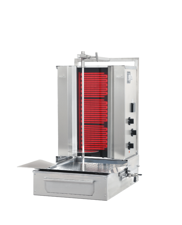 Potis F CE3 – Kebabgrill/gyros til El, motor bund, 40 kg
